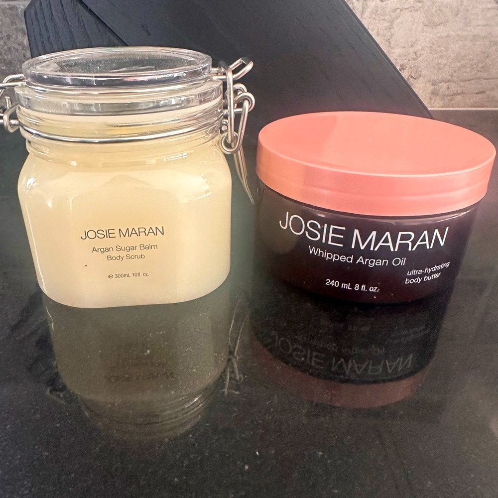 JOSIE MARAN Sugar Scrub NIGHT FLOWER 10 oz PLUS Whipped Argan Oil NEW